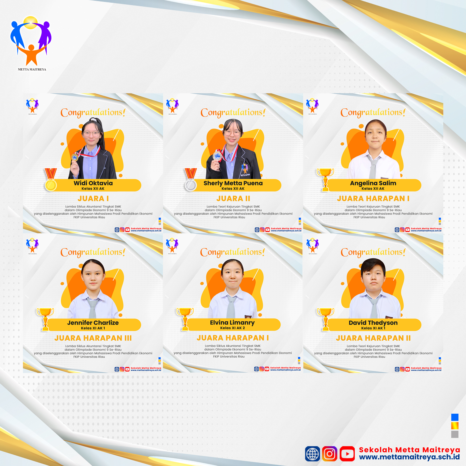 Prestasi Peserta Didik dalam Olimpiade Ekonomi 9 Se-Riau | SMK METTA MAITREYA